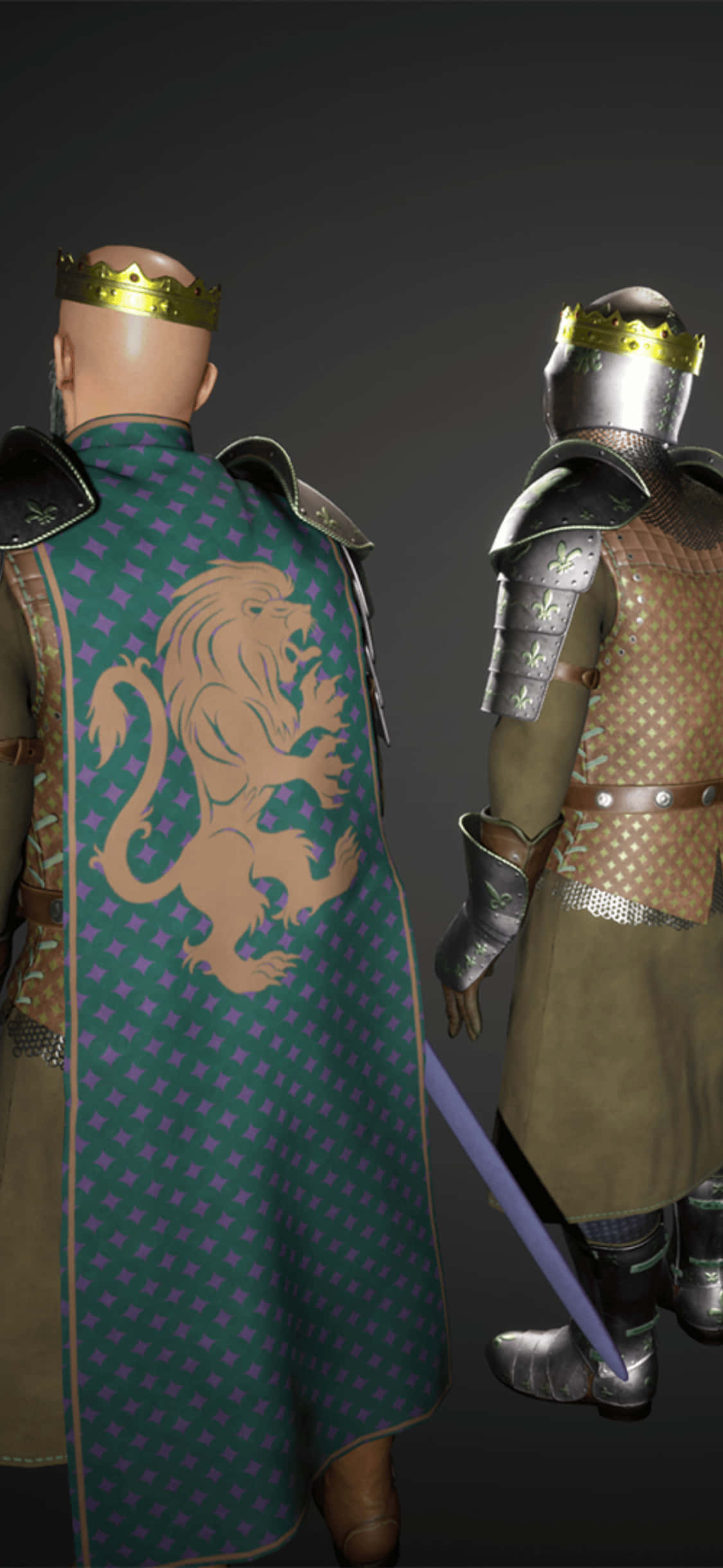 iPhone Xs นักรบ Mordhau สองคน พื้นหลัง วอลเปเปอร์