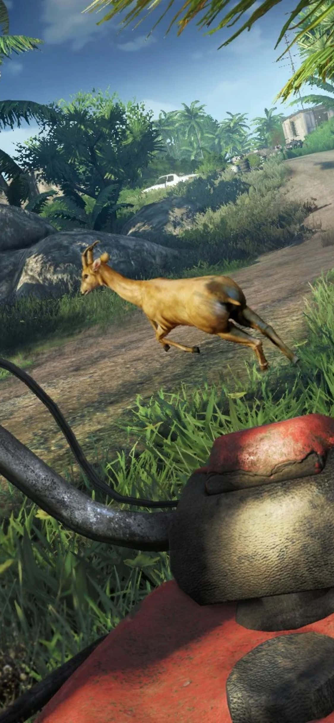 พื้นหลัง iPhone X Far Cry 3 กวางวิ่ง วอลเปเปอร์