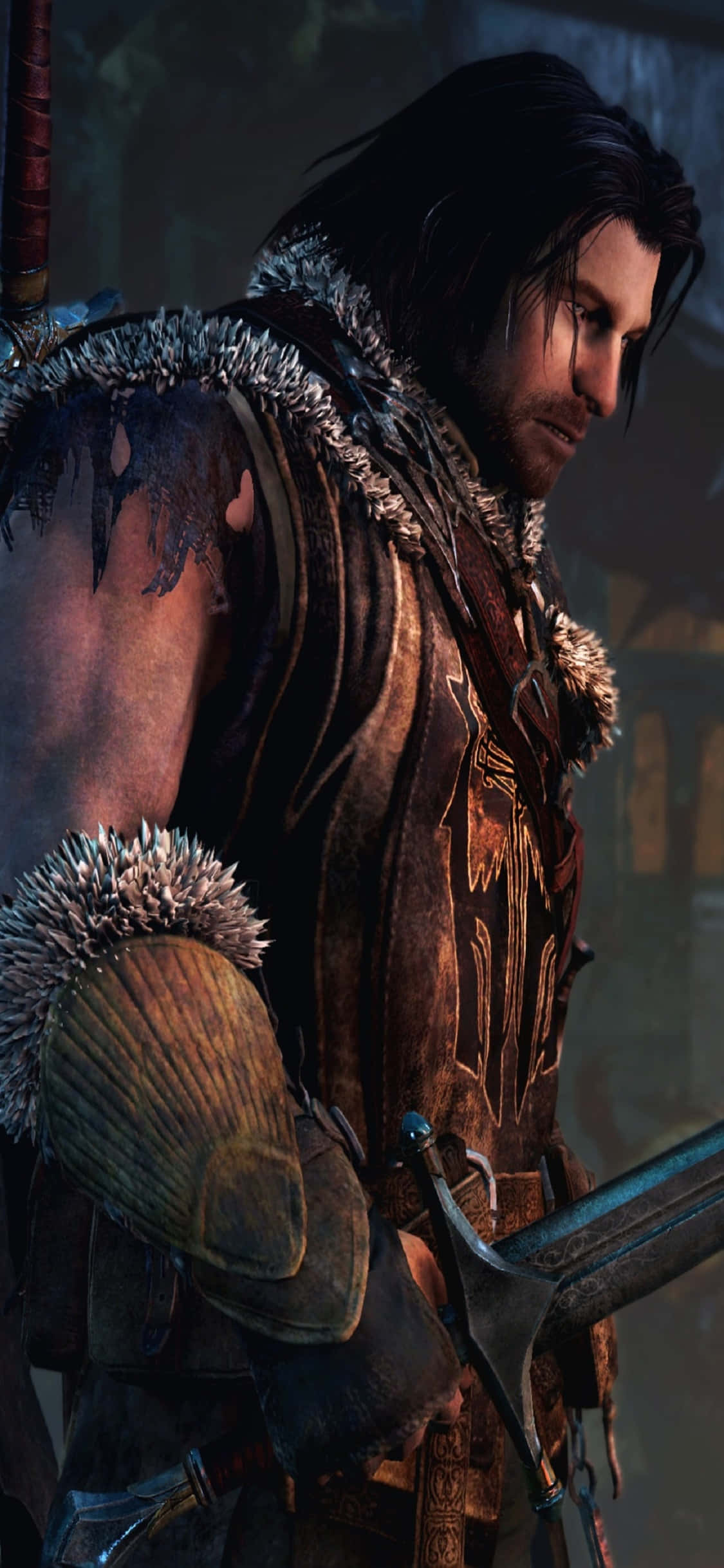 พื้นหลัง iPhone X Shadow Of Mordor Talion วอลเปเปอร์