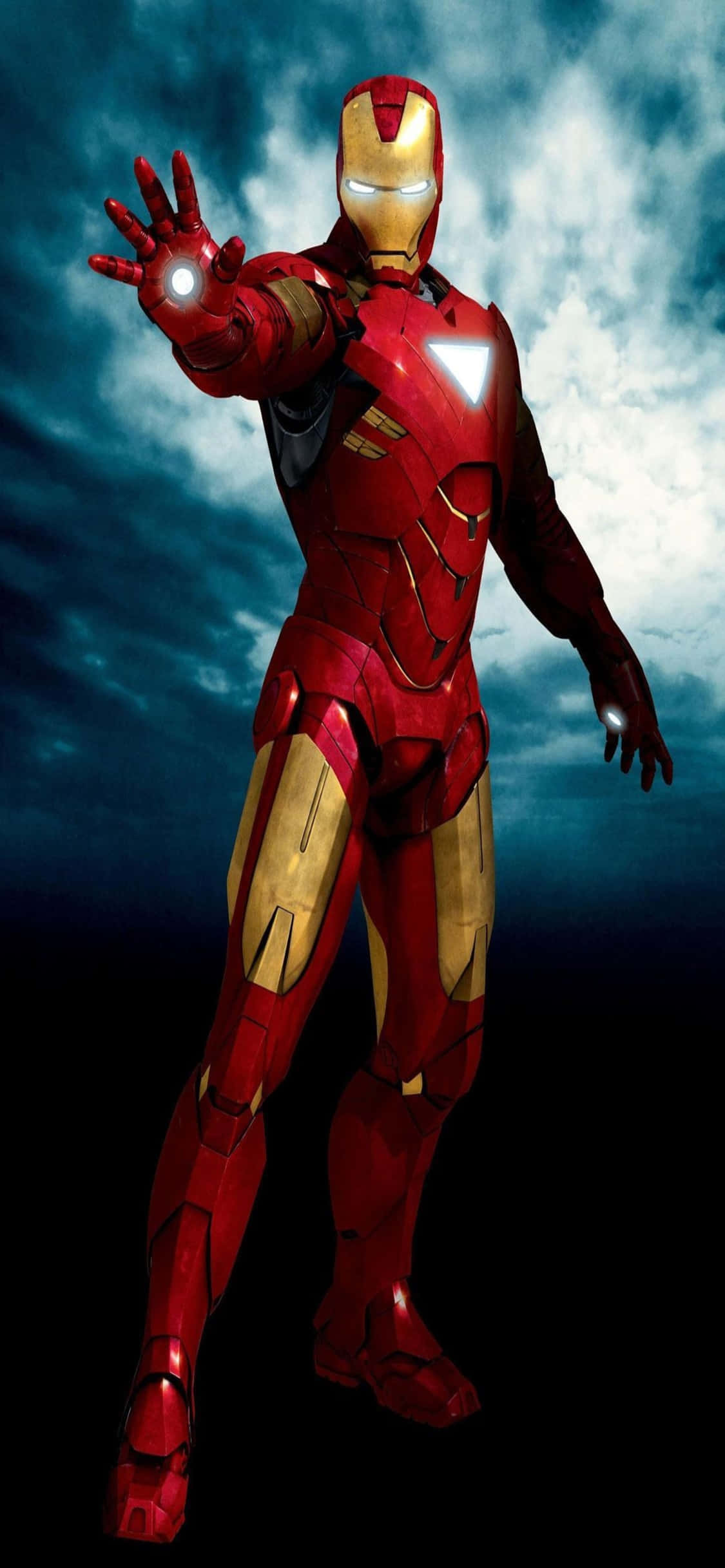 พื้นหลัง Iron Man iPhone X – Iron Man ยื่นฝ่ามือ วอลเปเปอร์