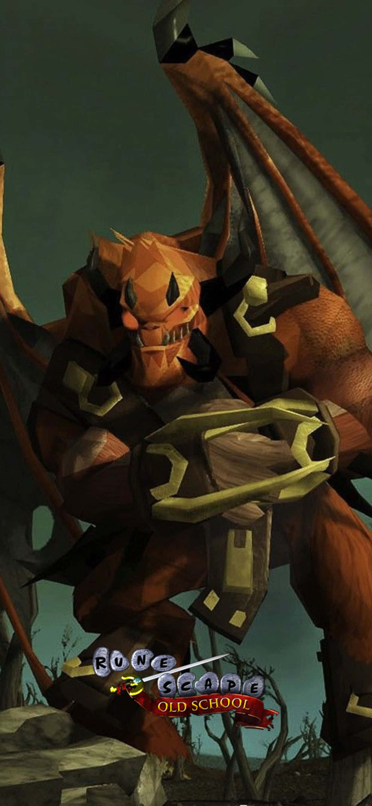 Orange Dragon iPhone Xs Max Runescape Oldschool พื้นหลัง วอลเปเปอร์