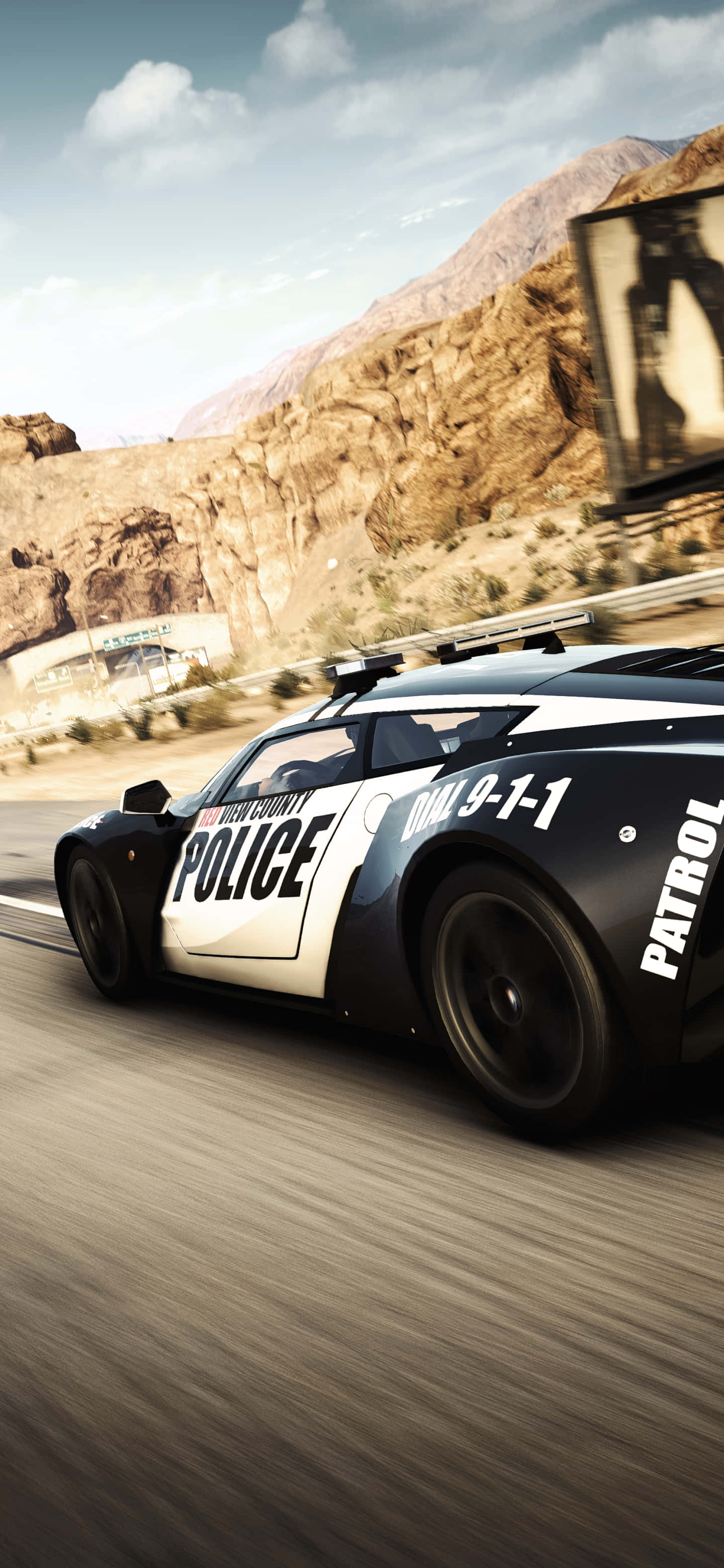 พื้นหลัง Pixel 3 Need For Speed รถตำรวจขาวดำ วอลเปเปอร์