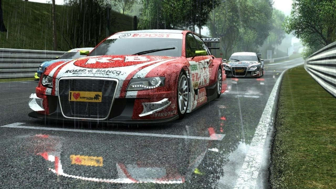 พื้นหลัง Project Cars 720p สีแดงดำ วอลเปเปอร์
