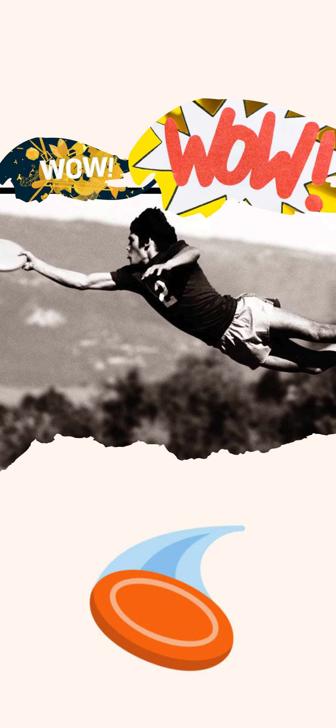 พื้นหลังกราฟิกดีไซน์กีฬา Ultimate Frisbee สำหรับ iPhone X วอลเปเปอร์