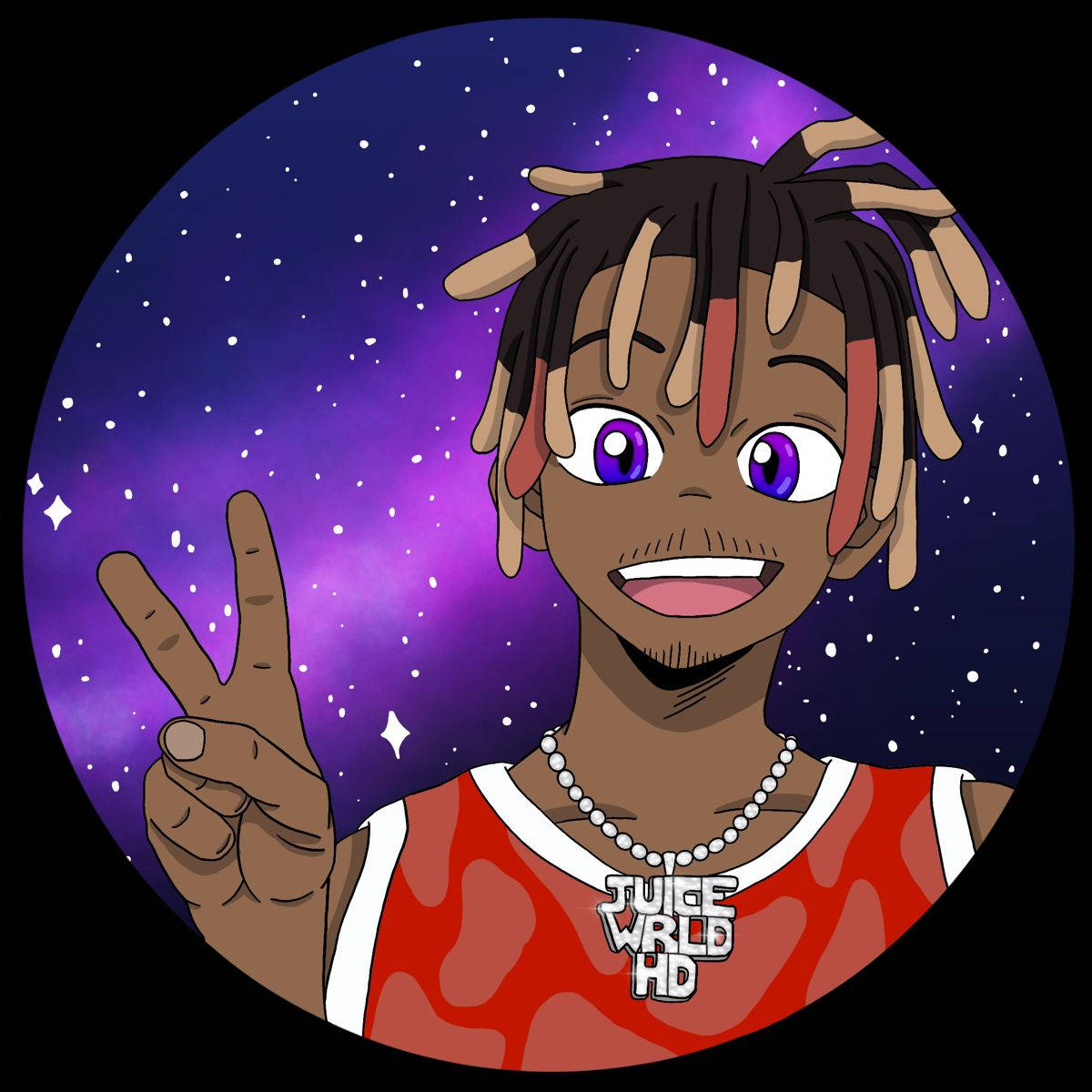 พื้นหลังกาแล็กซี่อนิเมะ Juice Wrld วอลเปเปอร์