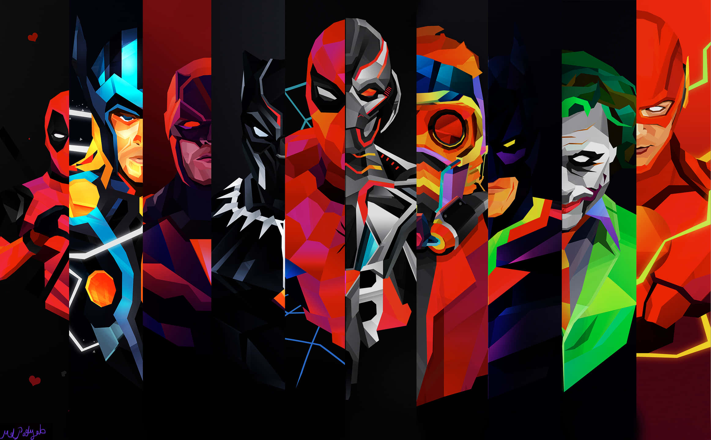 พื้นหลังซูเปอร์ฮีโร่ Marvel และ DC วอลเปเปอร์