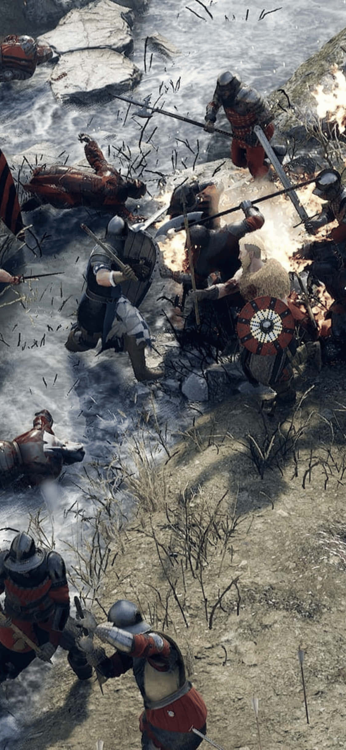 นักรบปะทะ iPhone Xs พื้นหลัง Mordhau วอลเปเปอร์