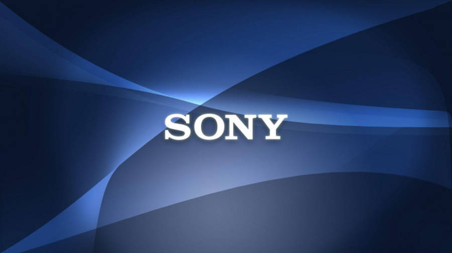 พื้นหลังนามธรรมสีน้ำเงินเข้มโลโก้ Sony วอลเปเปอร์