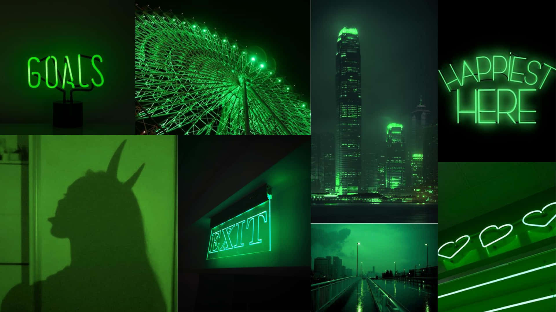 พื้นหลังนีออนเขียวสวยงามสุดช็อค วอลเปเปอร์