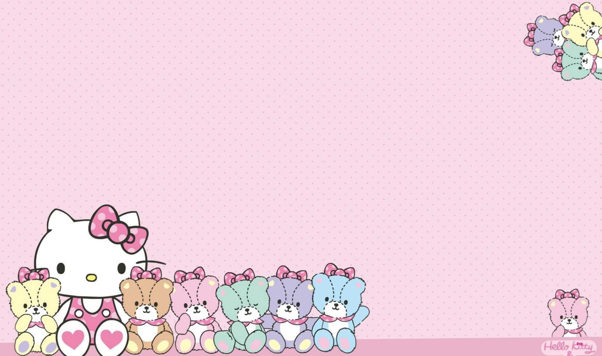 พื้นหลังน่ารัก Hello Kitty สำหรับแล็ปท็อป วอลเปเปอร์