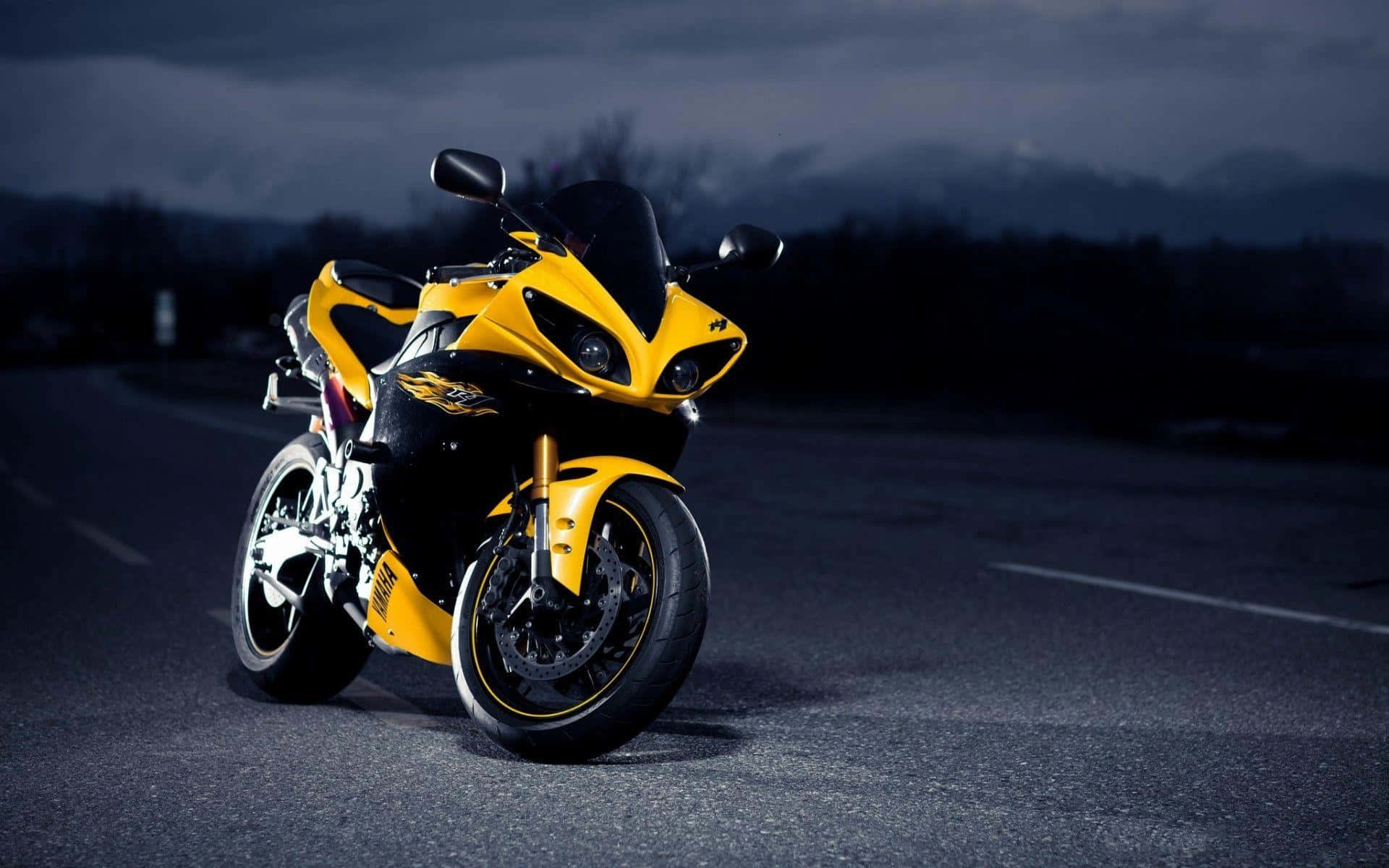 พื้นหลังรถจักรยานยนต์ Yamaha R Series สุดตระการตา วอลเปเปอร์