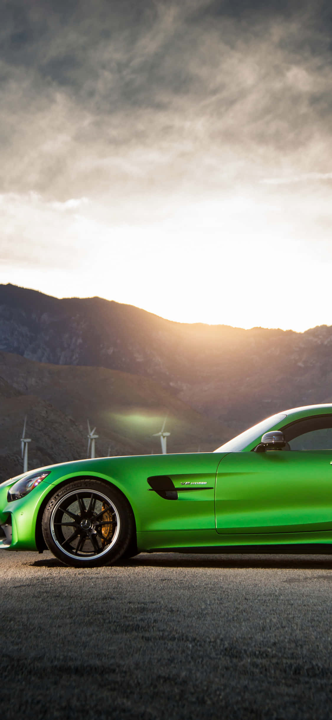 พื้นหลังรถสปอร์ตโปรไฟล์ด้านข้าง Android Amg Gt-r วอลเปเปอร์