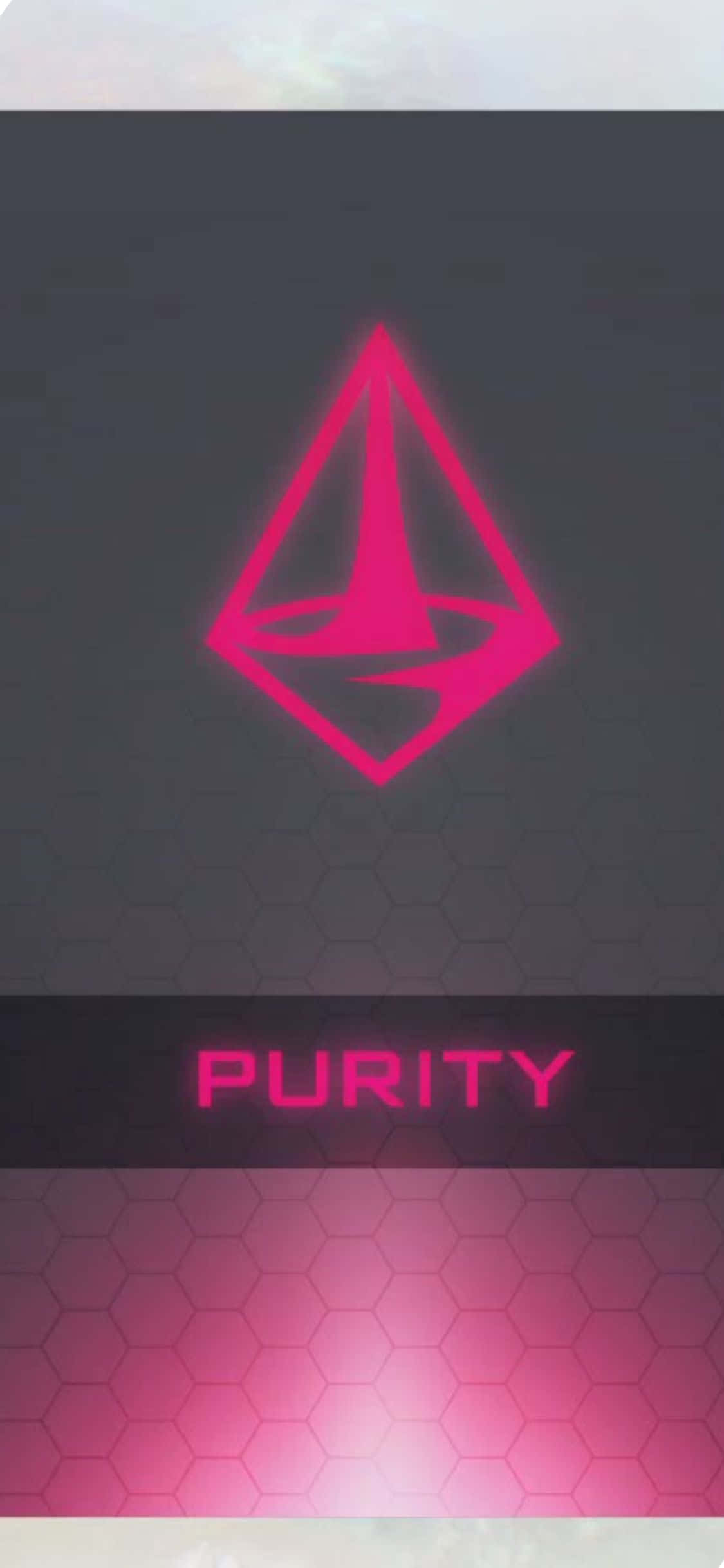 วอลเปเปอร์ตราสัญลักษณ์ Purity สีชมพูจาก Civilization Beyond Earth สำหรับ iPhone XS วอลเปเปอร์