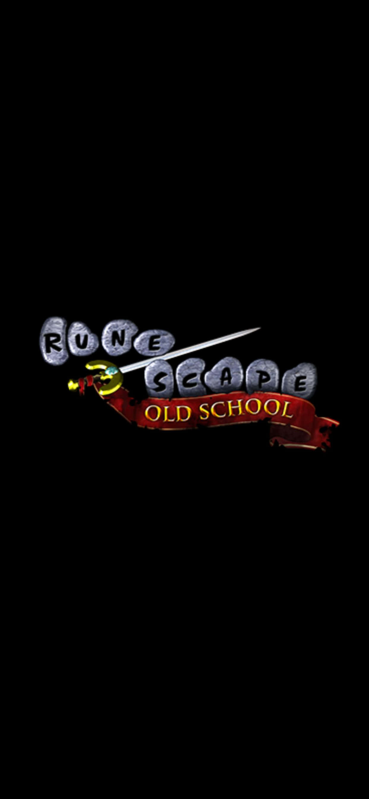 พื้นหลังโลโก้สีดำ iPhone Xs Max Runescape Oldschool วอลเปเปอร์