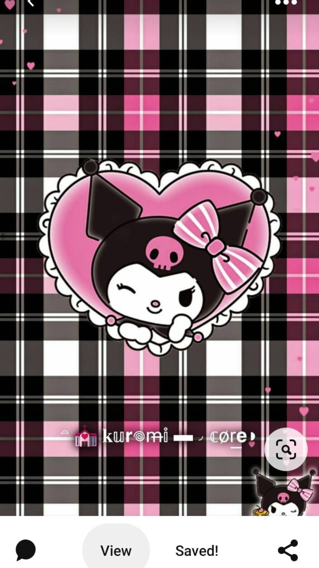 พื้นหลังสไตล์อีโม My Melody Kuromi วอลเปเปอร์