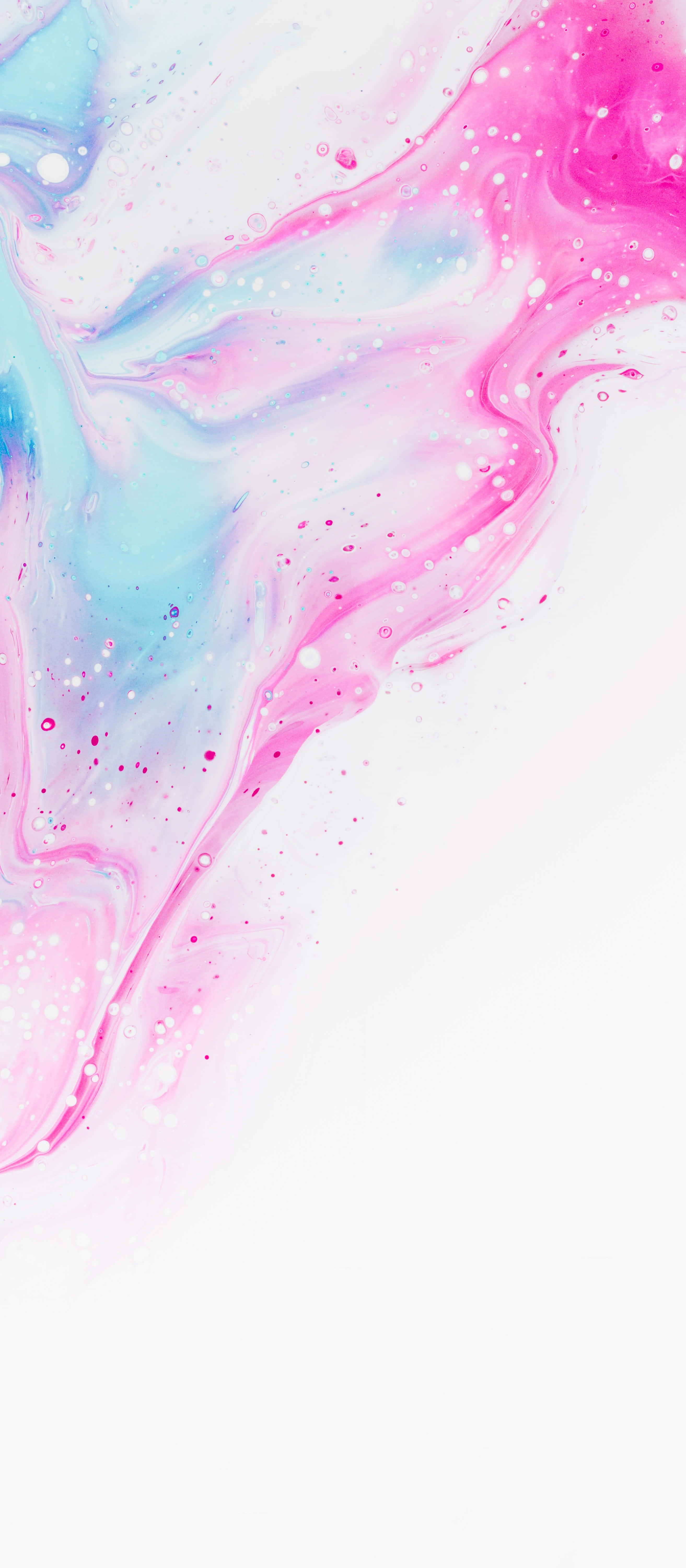 พื้นหลังหินอ่อน iPhone X สีชมพูและน้ำเงิน วอลเปเปอร์
