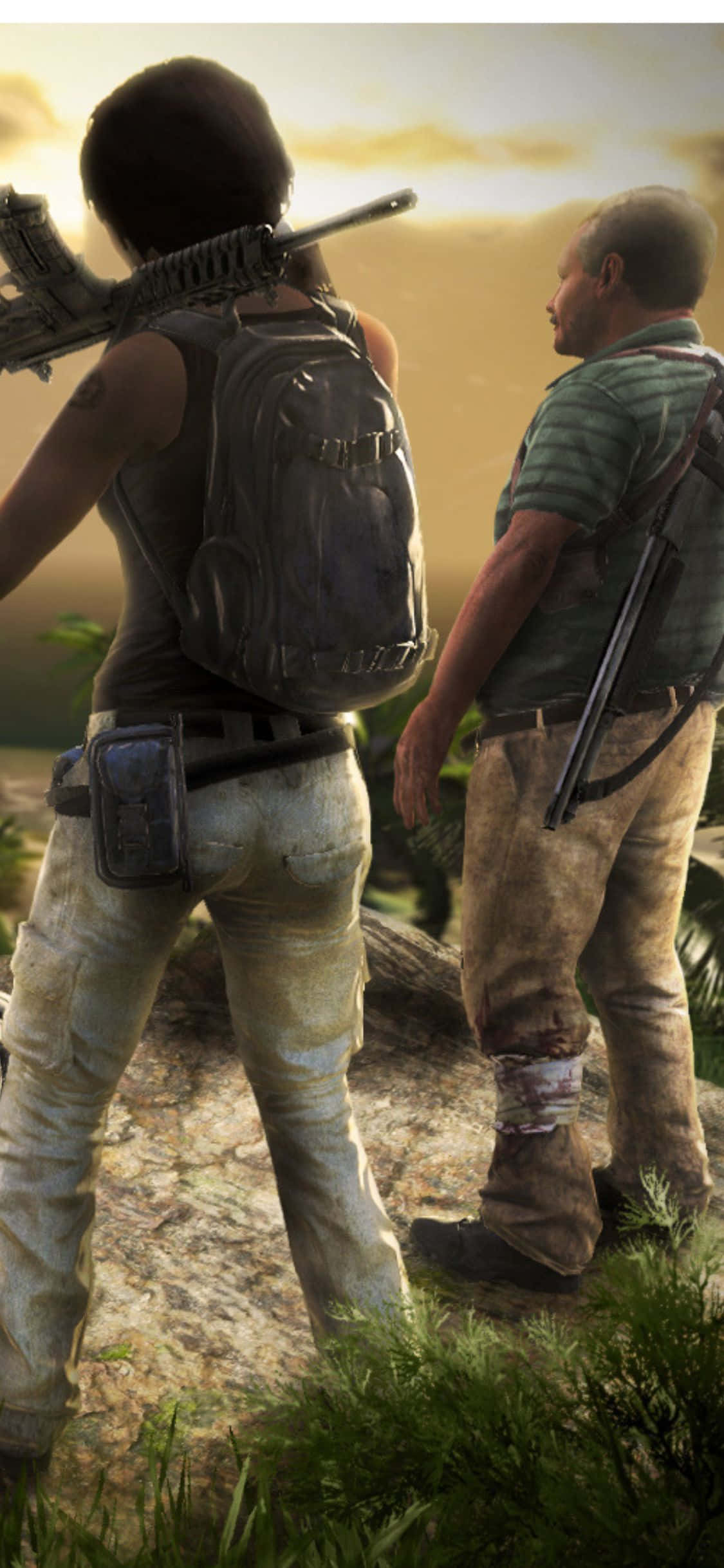 พื้นหลังอาวุธปืน Far Cry 3 สำหรับ iPhone X วอลเปเปอร์