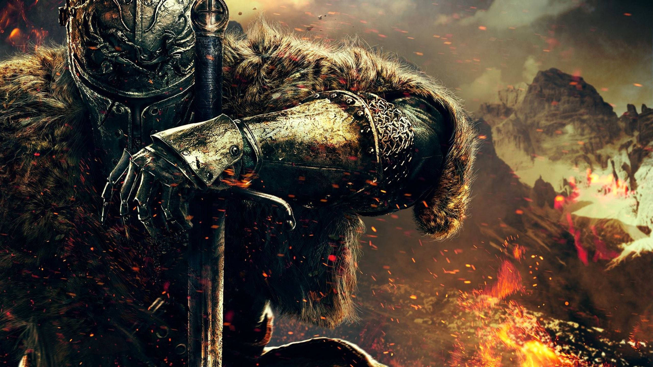 พื้นหลังเกม Dark Souls อัศวิน 1440p วอลเปเปอร์