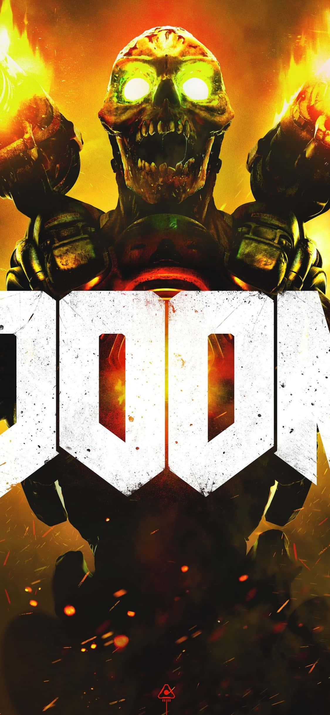 Doom เกม iPhone Xs พื้นหลัง วอลเปเปอร์