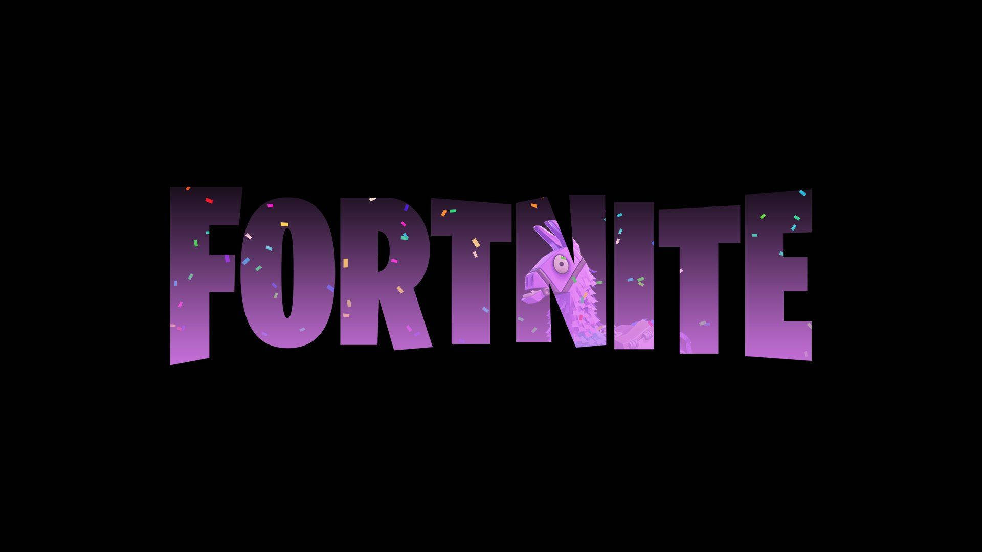 พื้นหลังโลโก้ Fortnite สุดเท่ วอลเปเปอร์