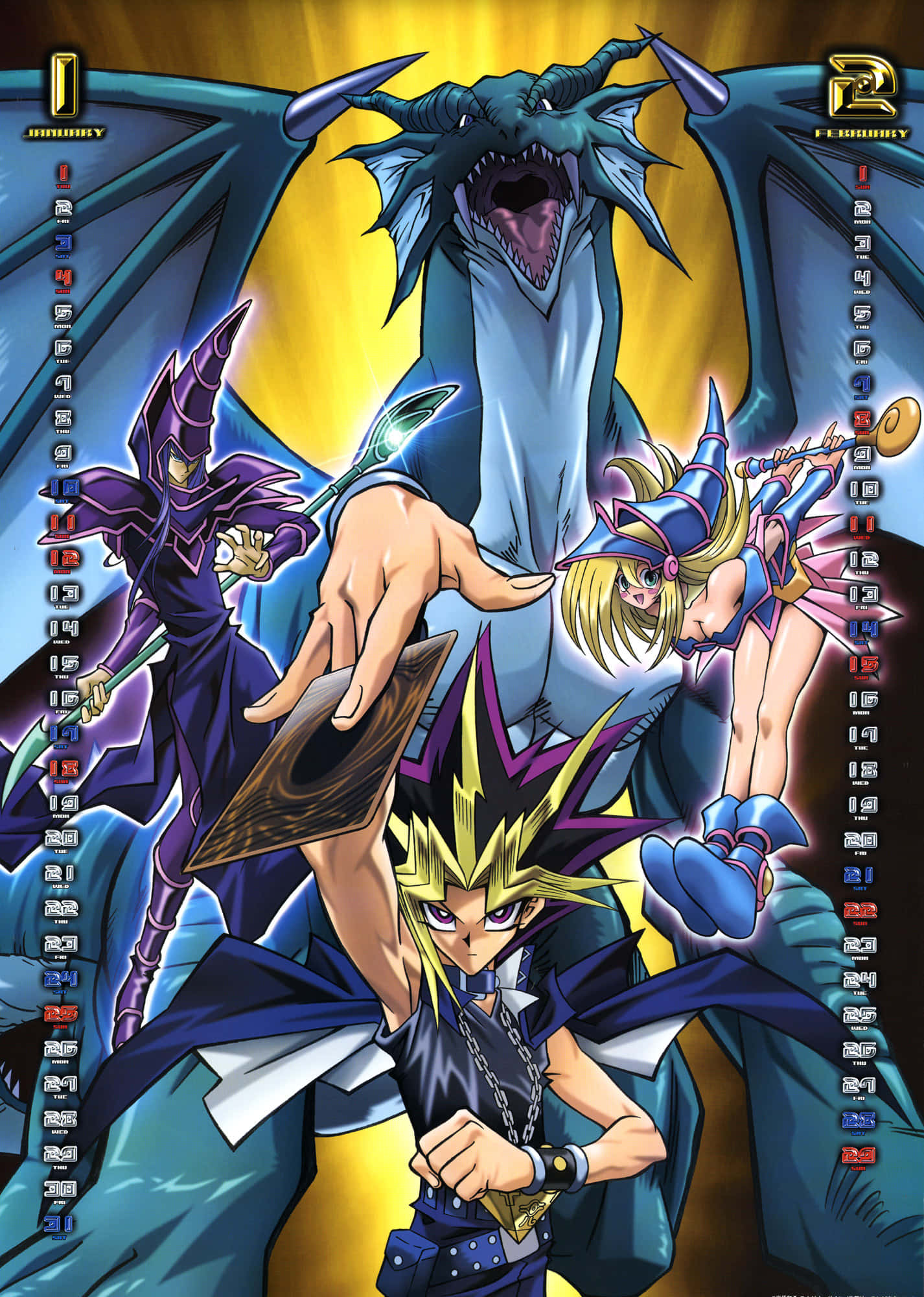 พ่อมดแห่งความมืดในตำนานจาก Yugioh กำลังลงมือ วอลเปเปอร์