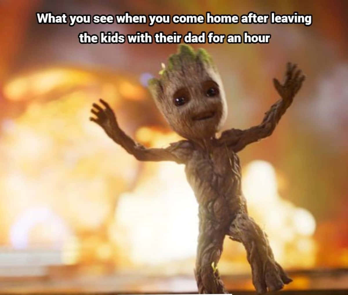 ภาพตลก Marvel มีม Guardians Of The Galaxy Groot ระเบิด วอลเปเปอร์