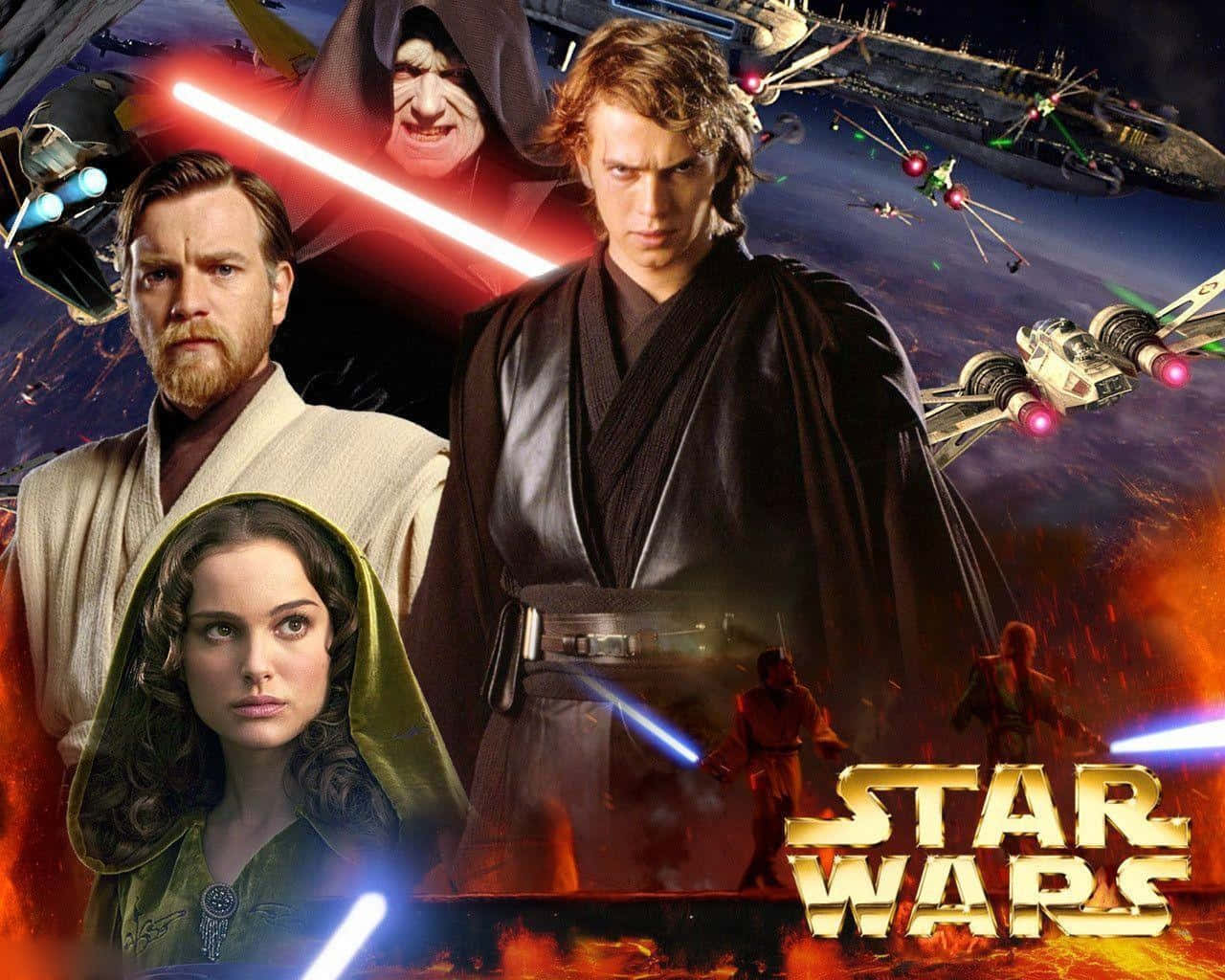 ภาพตัวละคร Star Wars ภาคแรกในอวกาศ วอลเปเปอร์