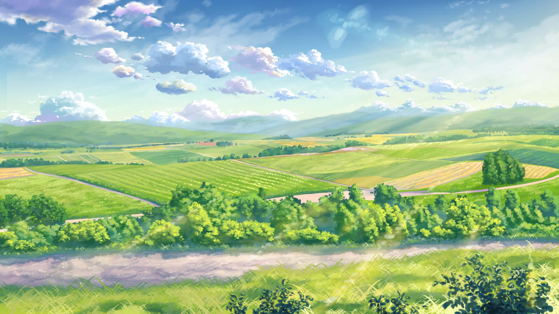 ภาพทิวทัศน์อนิเมะอันเงียบสงบ วอลเปเปอร์