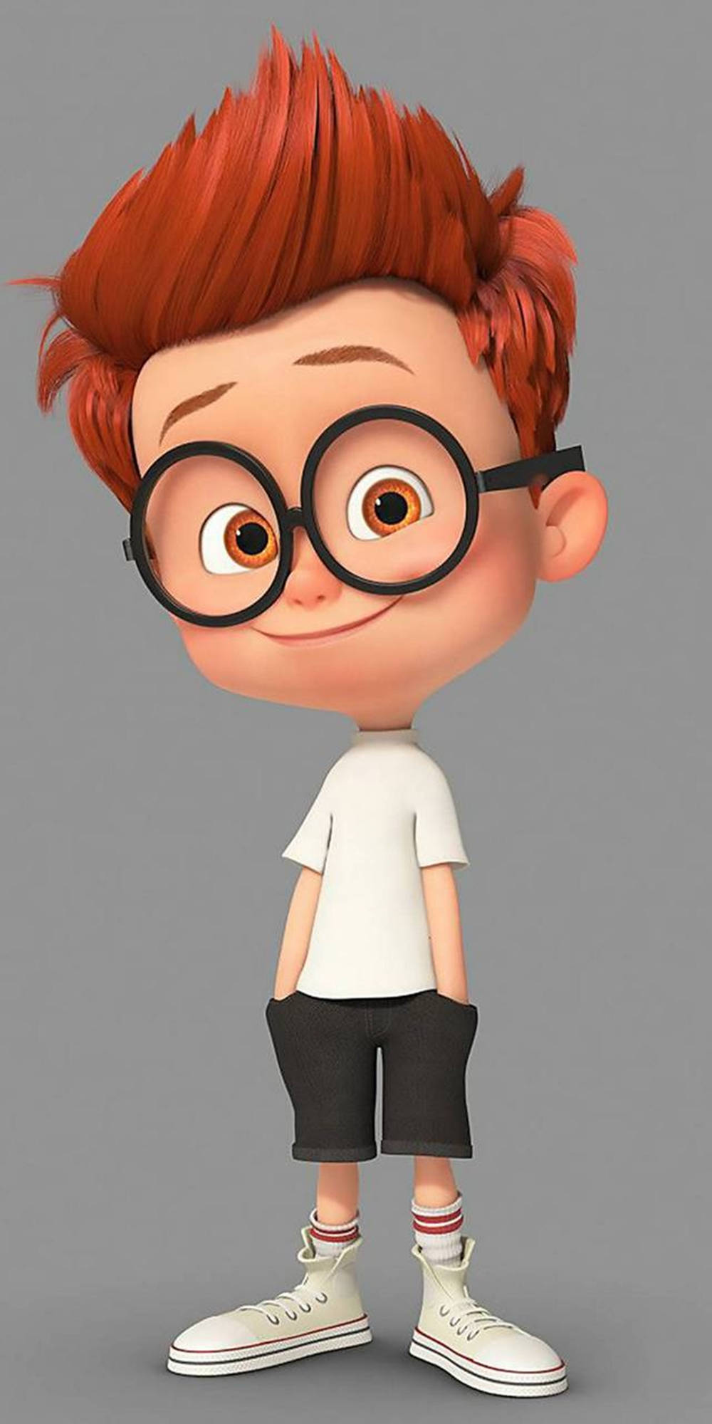 ภาพประกอบ 3D สุดน่ารักของเด็กการ์ตูนชายที่ยิ้มสดใส วอลเปเปอร์