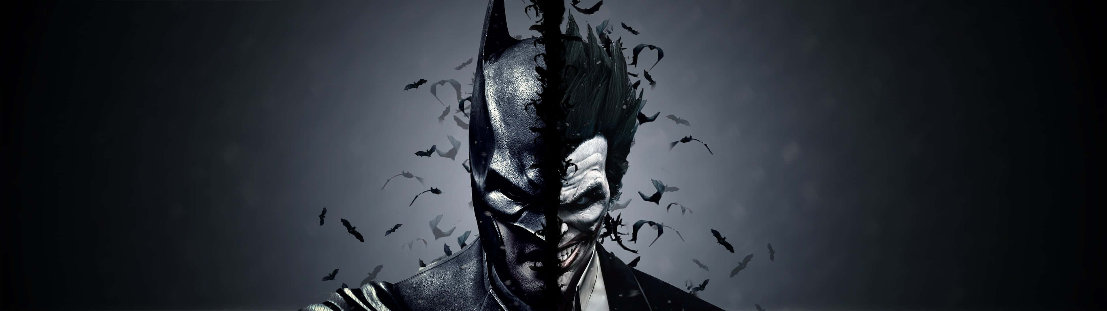 ภาพประกอบ Batman และ Joker สุดเท่สำหรับจอคู่ วอลเปเปอร์