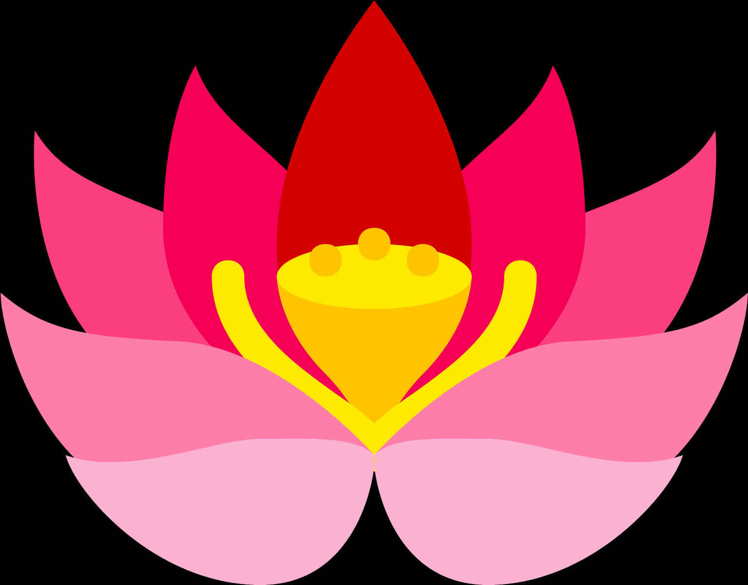 ภาพประกอบดอกบัวสไตล์กราฟิก วอลเปเปอร์