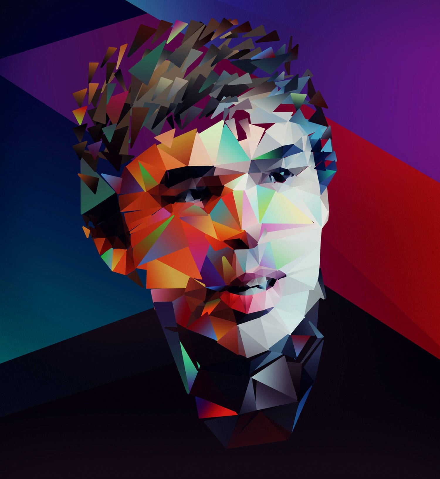 ภาพประกอบเรขาคณิตของ Larry Page ผู้ก่อตั้ง Google วอลเปเปอร์