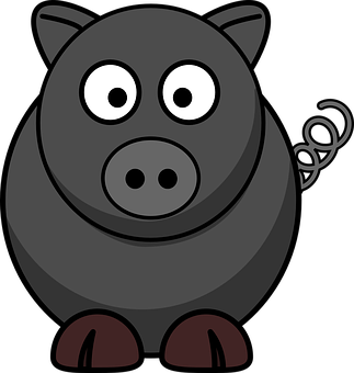 ภาพประกอบเวกเตอร์หมูการ์ตูน วอลเปเปอร์