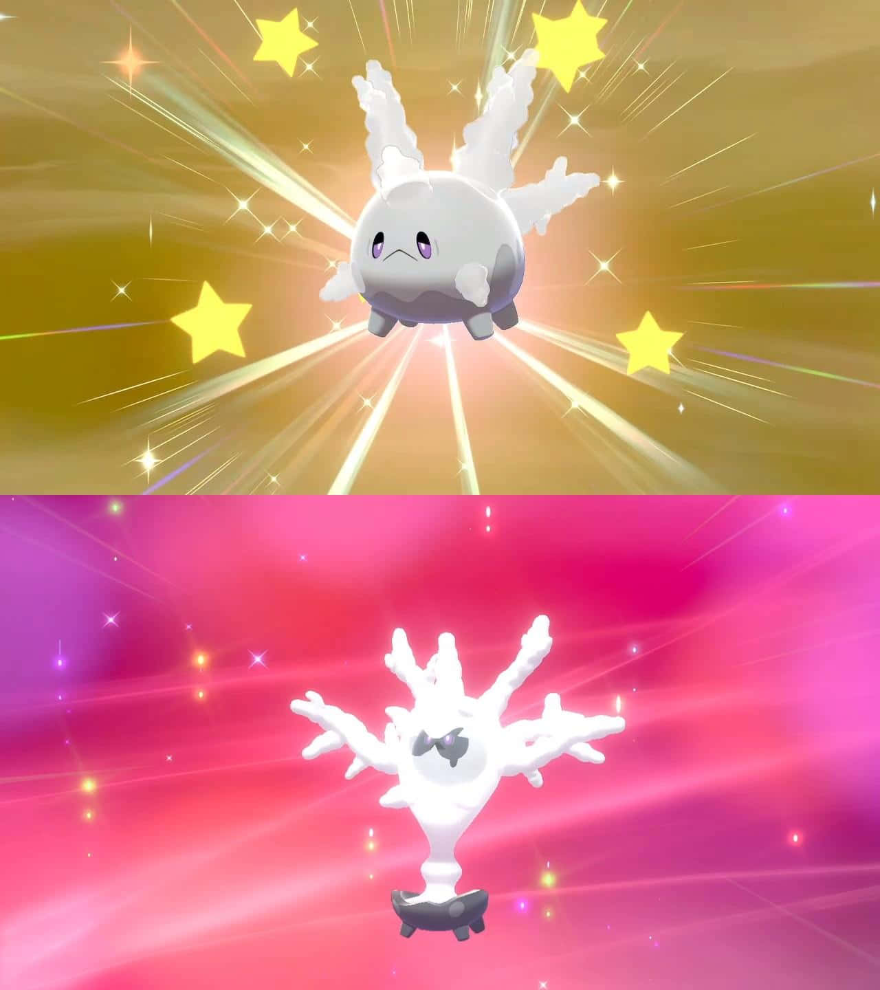 ภาพประกอบโปเกมอน Galarian Corsola และ Cursola สีสันแวววาว วอลเปเปอร์