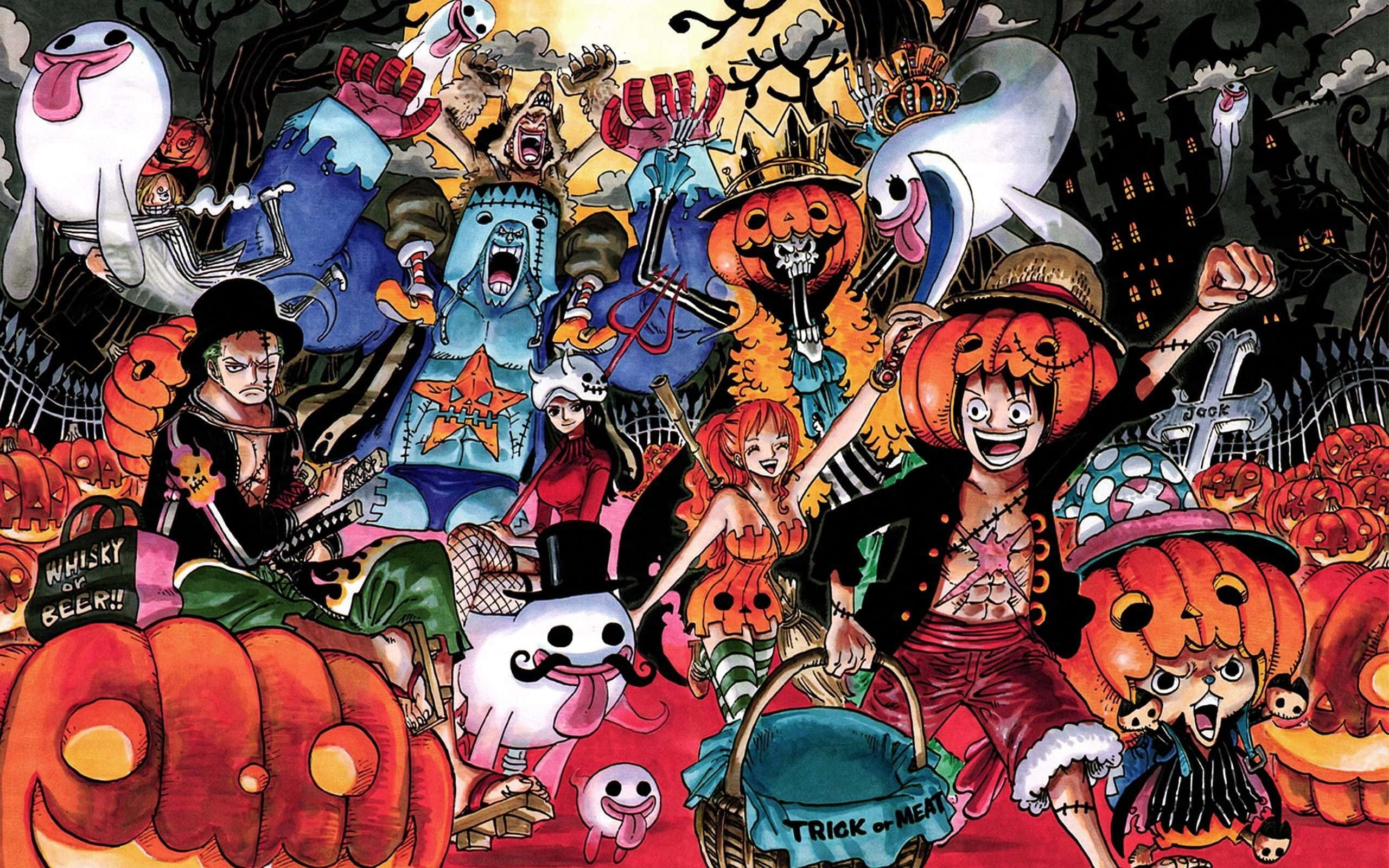 ภาพปาร์ตี้ฮาโลวีนวันพีซ วอลเปเปอร์