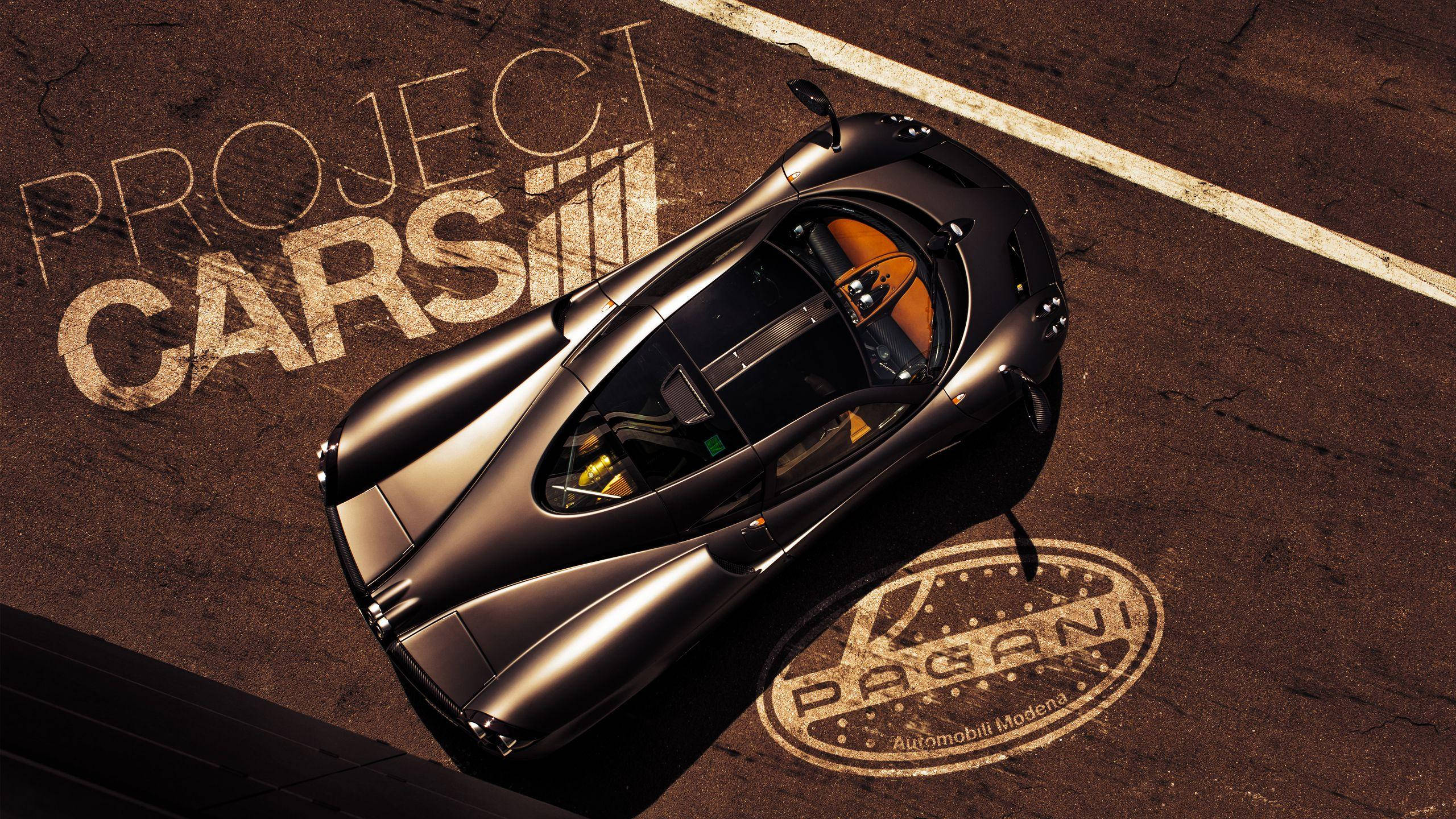 ภาพมุมสูง Pagani Huayra จาก Project Cars วอลเปเปอร์