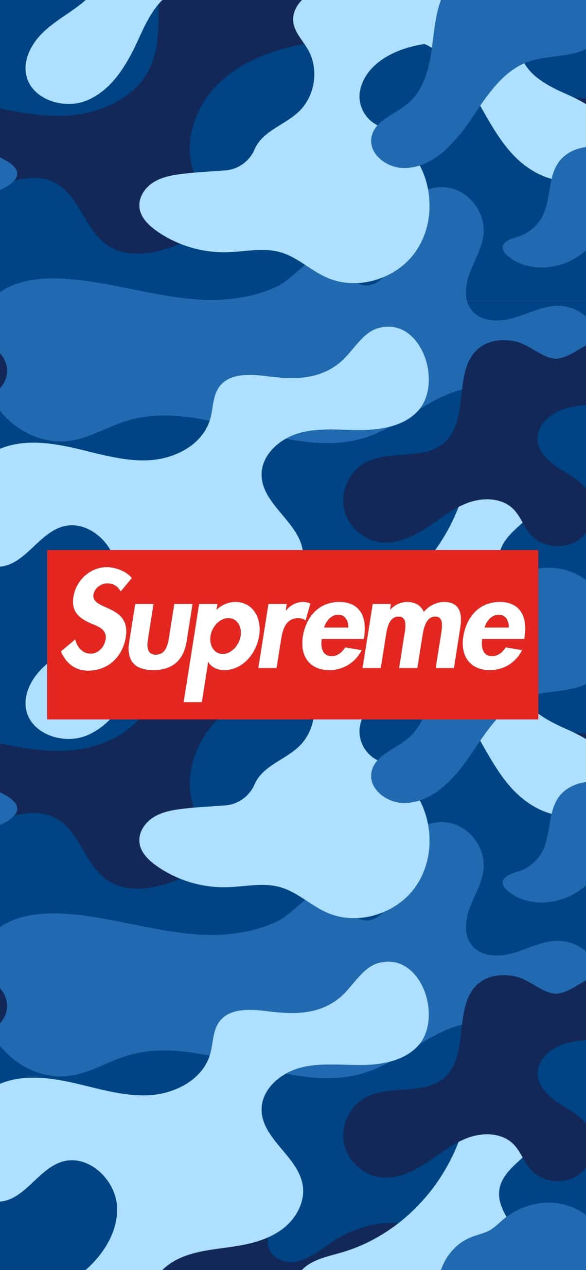 ภาพระยะใกล้ของลาย BAPE Camo สีน้ำเงินเก๋ วอลเปเปอร์