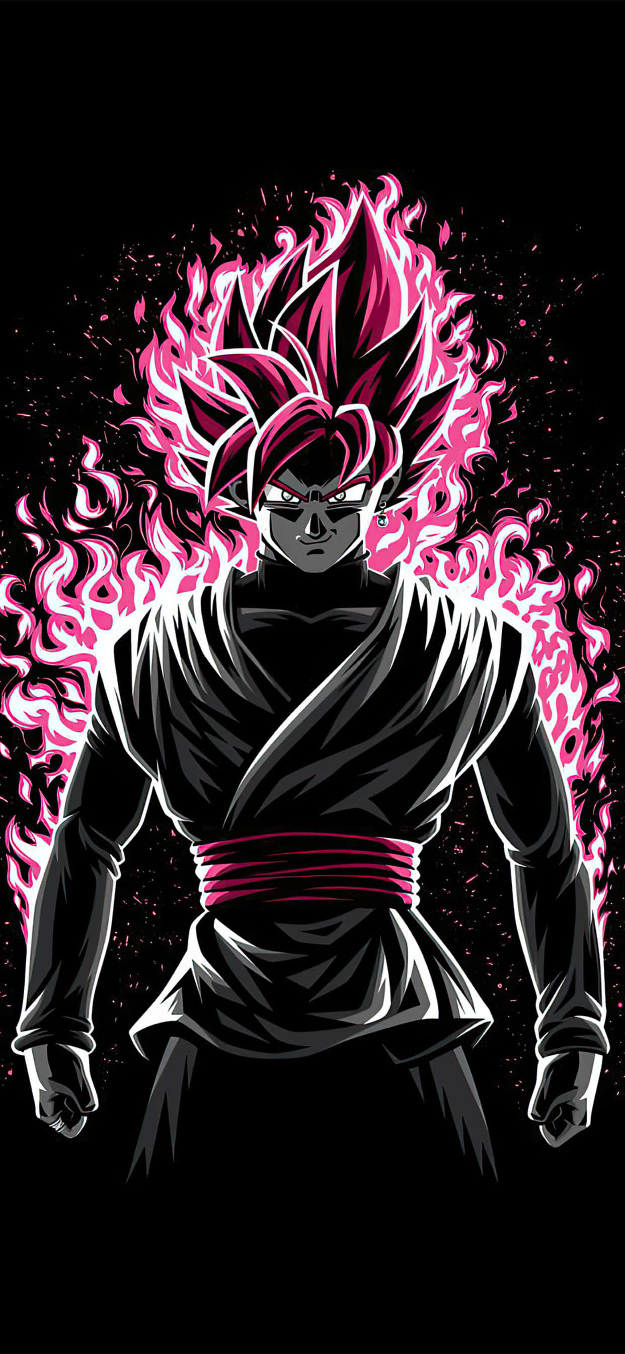 ภาพวาด Black Goku Dragon Ball Super สำหรับ iPhone วอลเปเปอร์