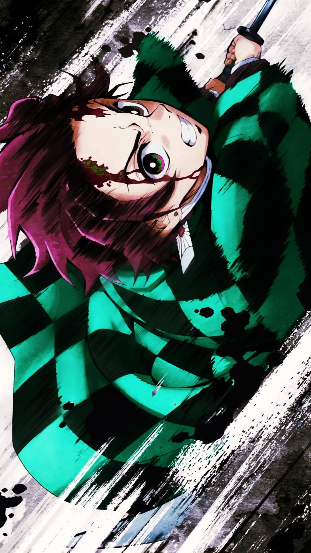 ภาพวาด Demon Slayer Tanjiro สำหรับมือถือ วอลเปเปอร์