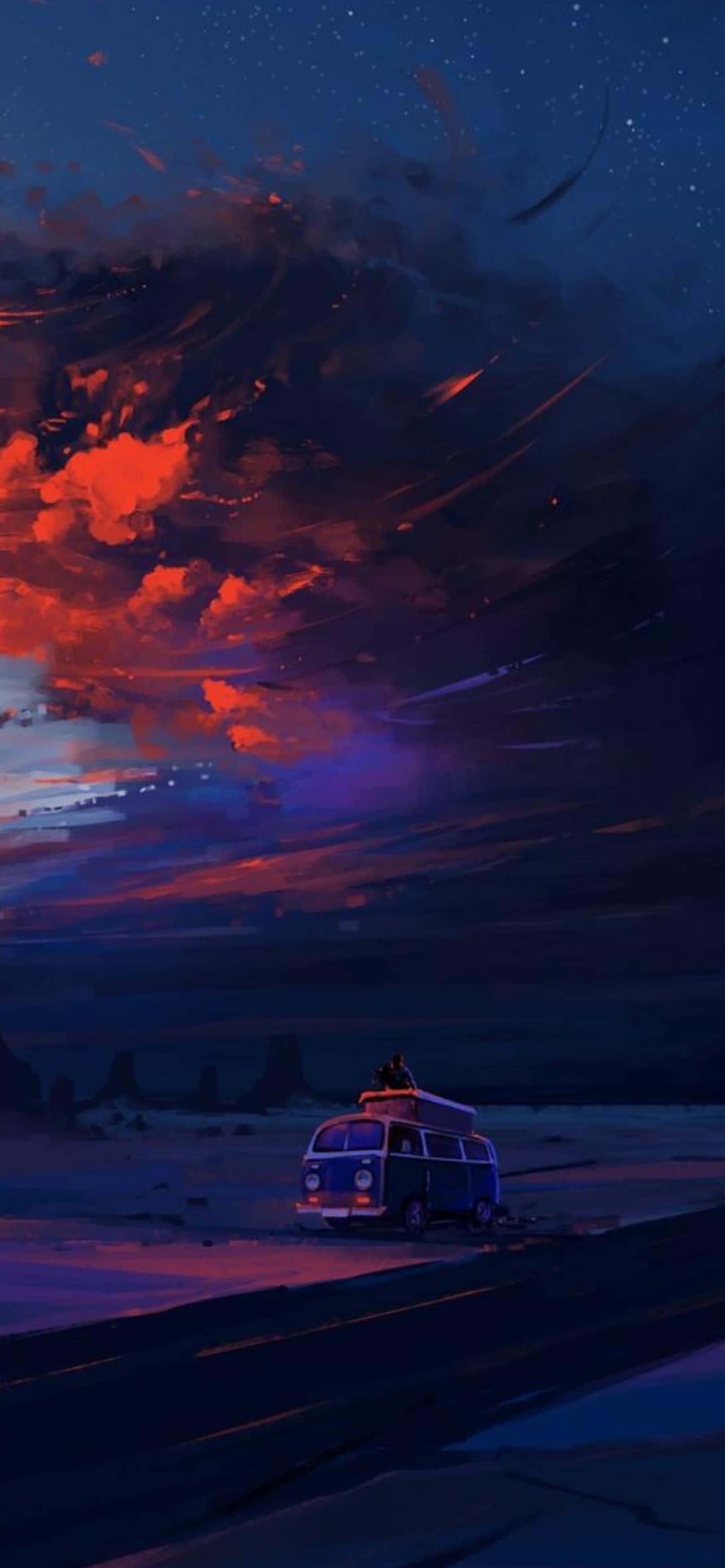 ภาพวาดจักรวาลสุดตื่นตาสำหรับ iPhone วอลเปเปอร์