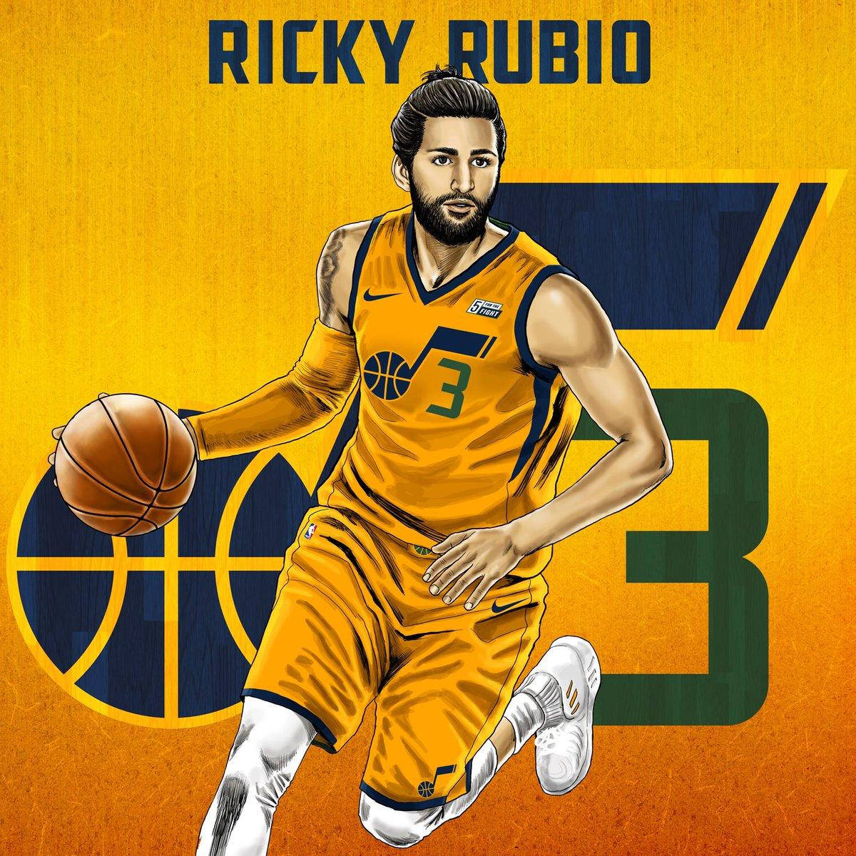 ภาพวาดดิจิทัล Ricky Rubio วอลเปเปอร์