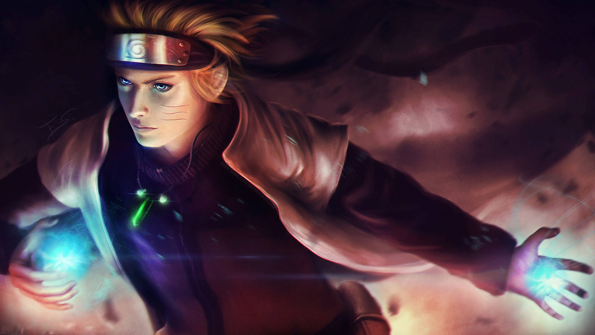 ภาพวาดดิจิทัลนารูโตะ อุซึมากิ โฮคาเงะ วอลเปเปอร์
