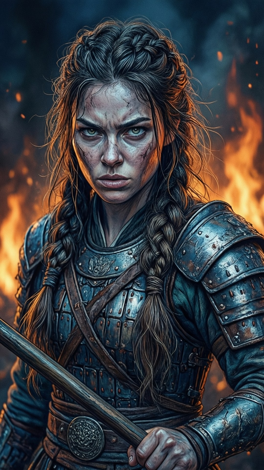 ภาพวาดนักรบหญิงสุดเท่ วอลเปเปอร์