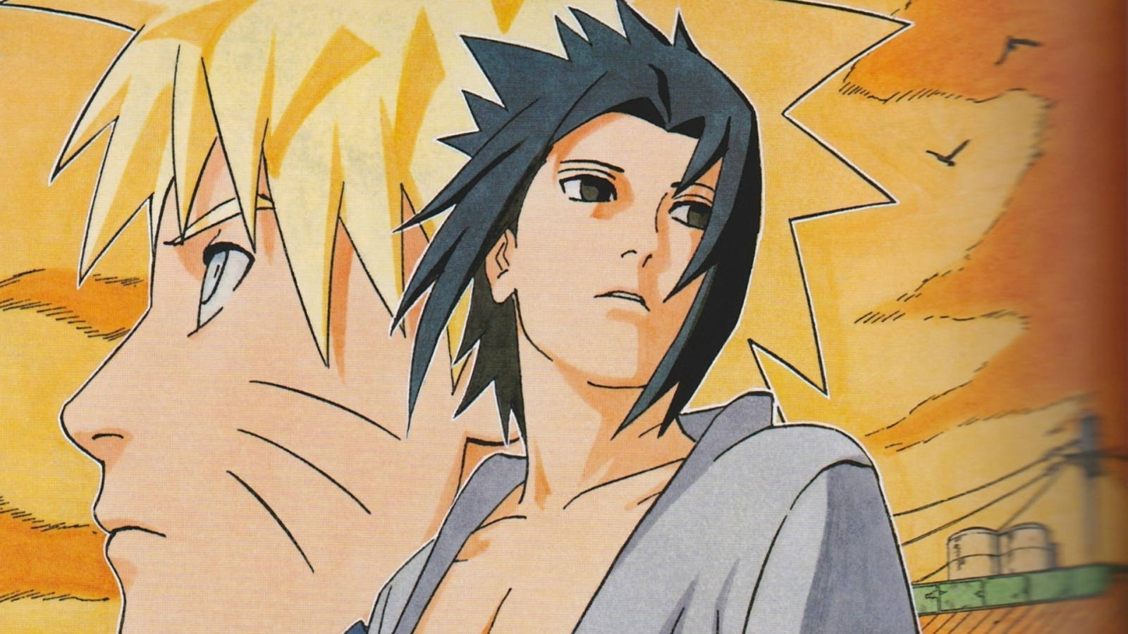 ภาพวาดนารูโตะและซาสึเกะ วอลเปเปอร์