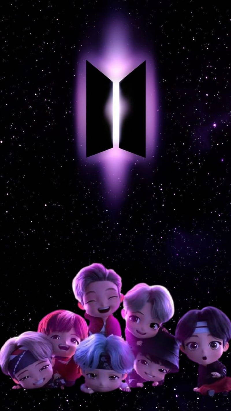 ภาพวาดน่ารัก BTS TinyTan อวกาศ — Bts วอลเปเปอร์