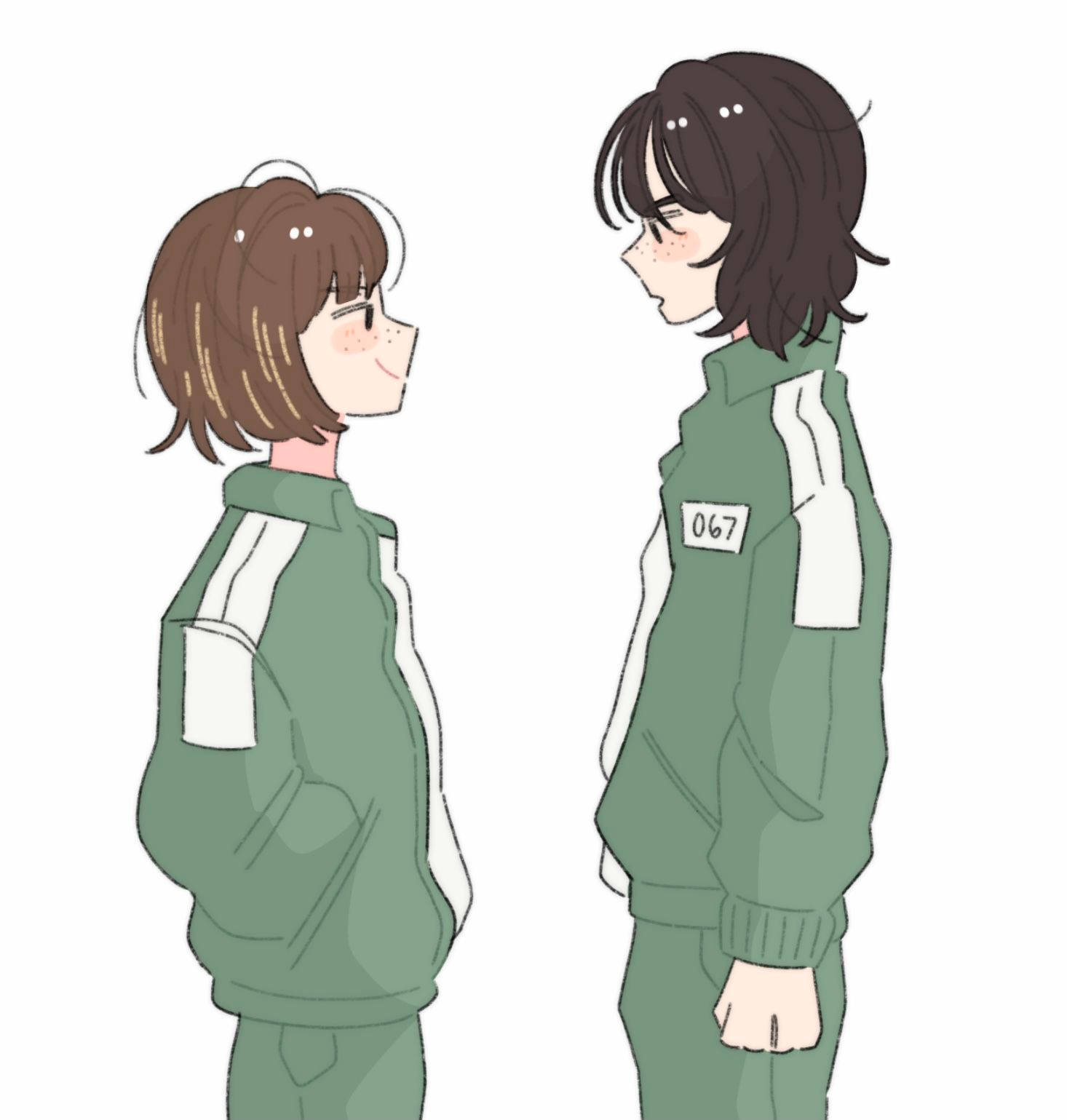 ภาพวาดผู้เล่น 240 067 Squid Game วอลเปเปอร์