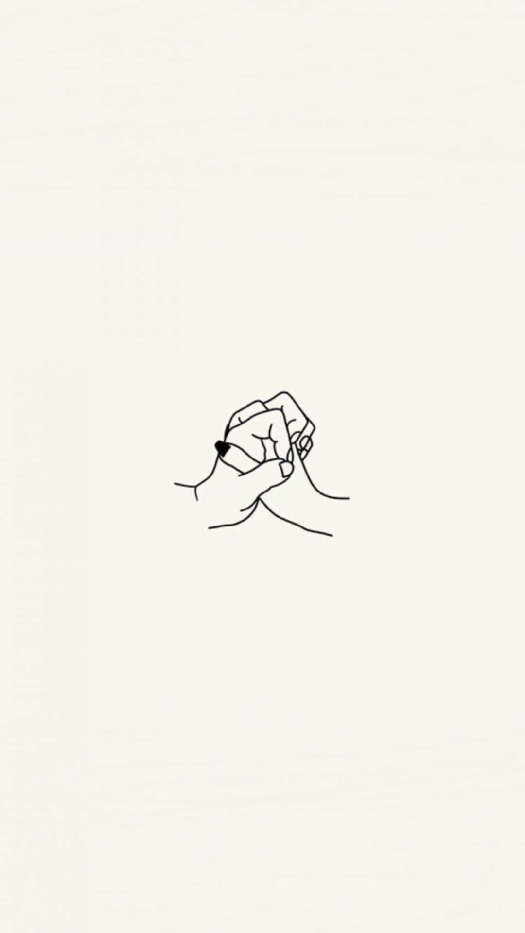 ภาพวาดมือสองข้างที่จับกัน วอลเปเปอร์