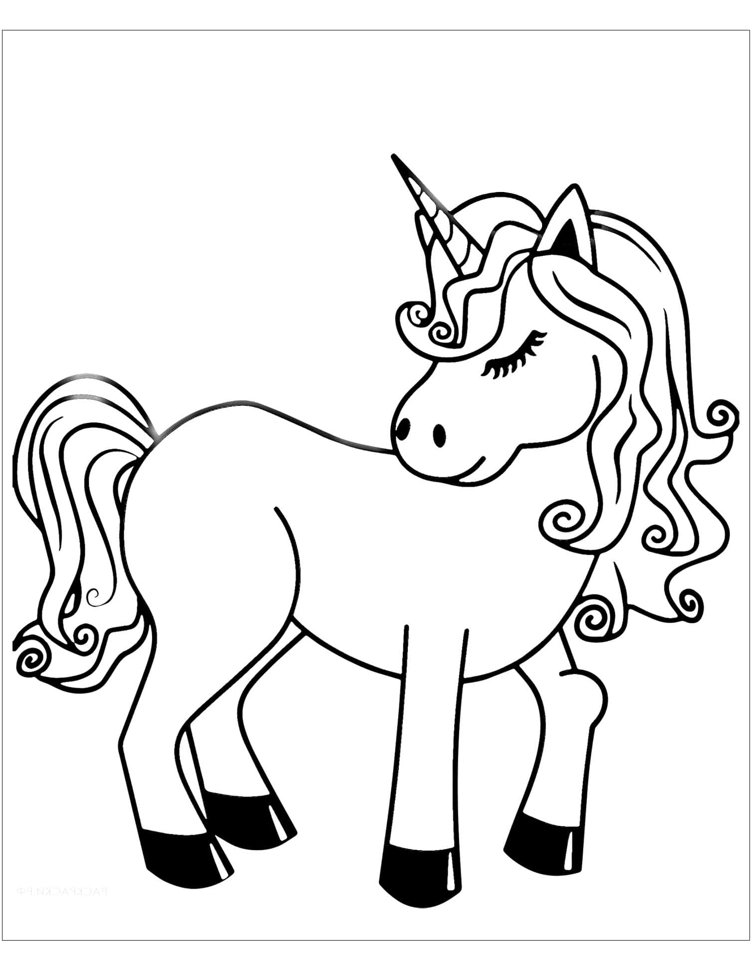 ภาพวาดลายเส้นยูนิคอร์น วอลเปเปอร์