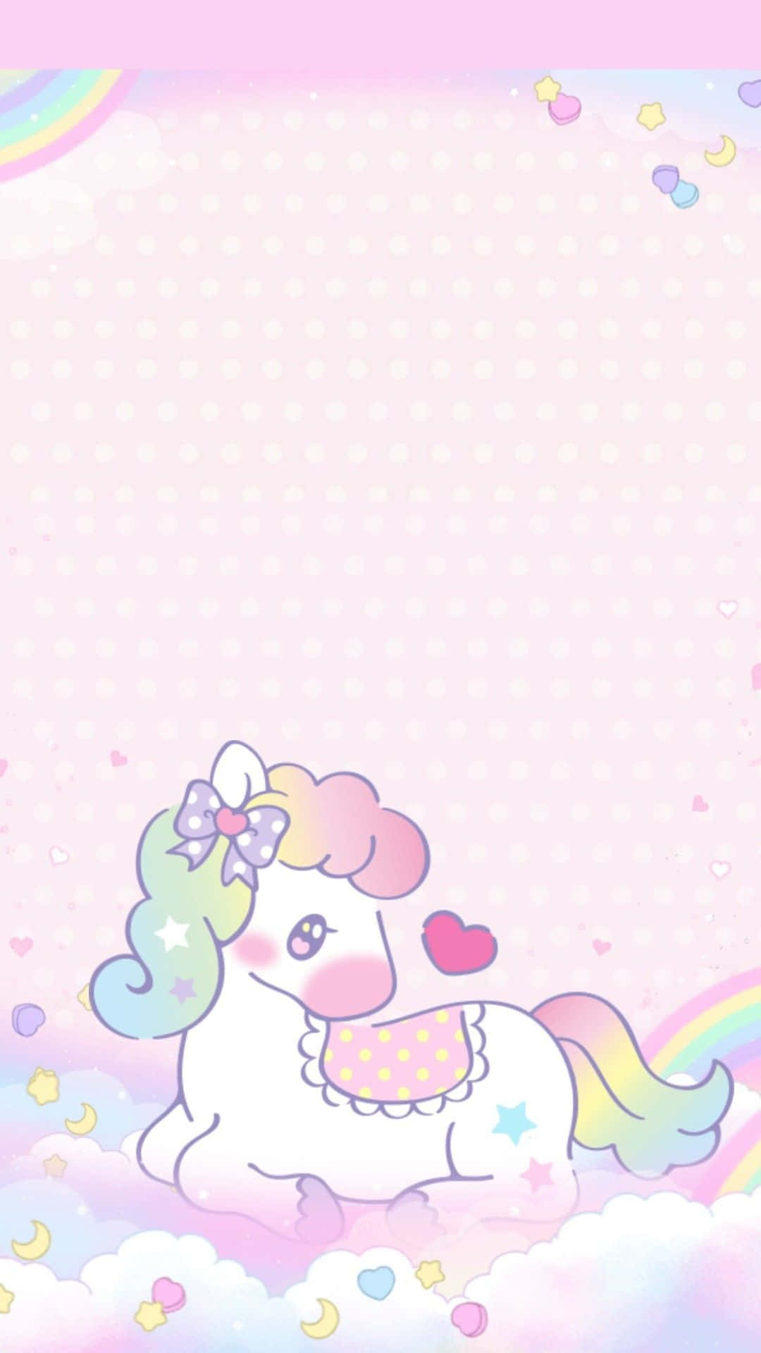 ภาพวาดศิลปะม้าลายยูนิคอร์นน่ารัก วอลเปเปอร์