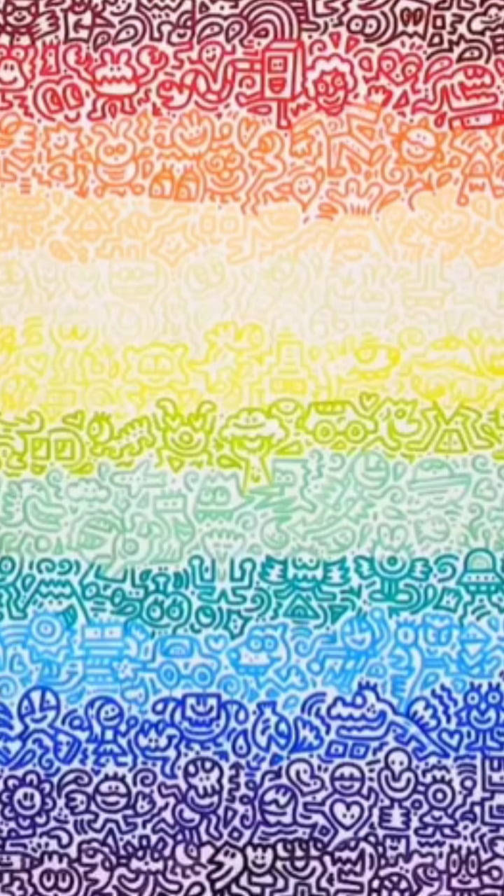 ภาพวาดสายรุ้งสุดเท่ วอลเปเปอร์
